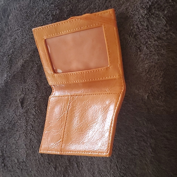 Orange leather card case - Picture 2 of 2